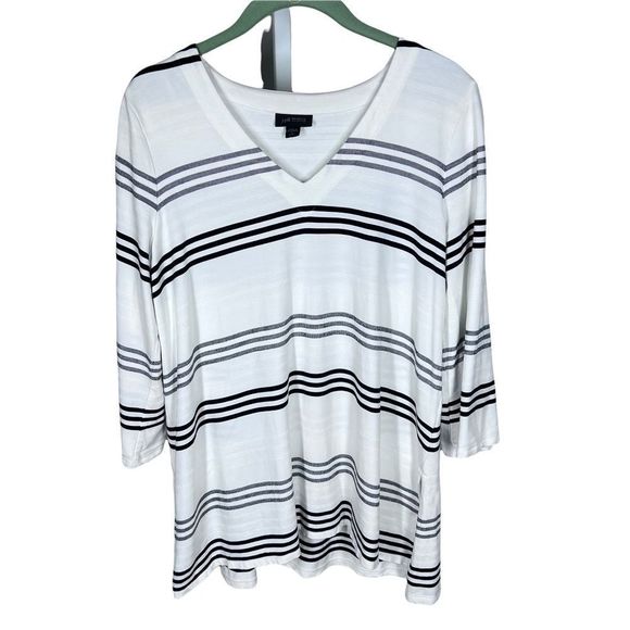 J. Jill Wearever Collection Sz SP Striped Tunic knit Top - Picture 1 of 6